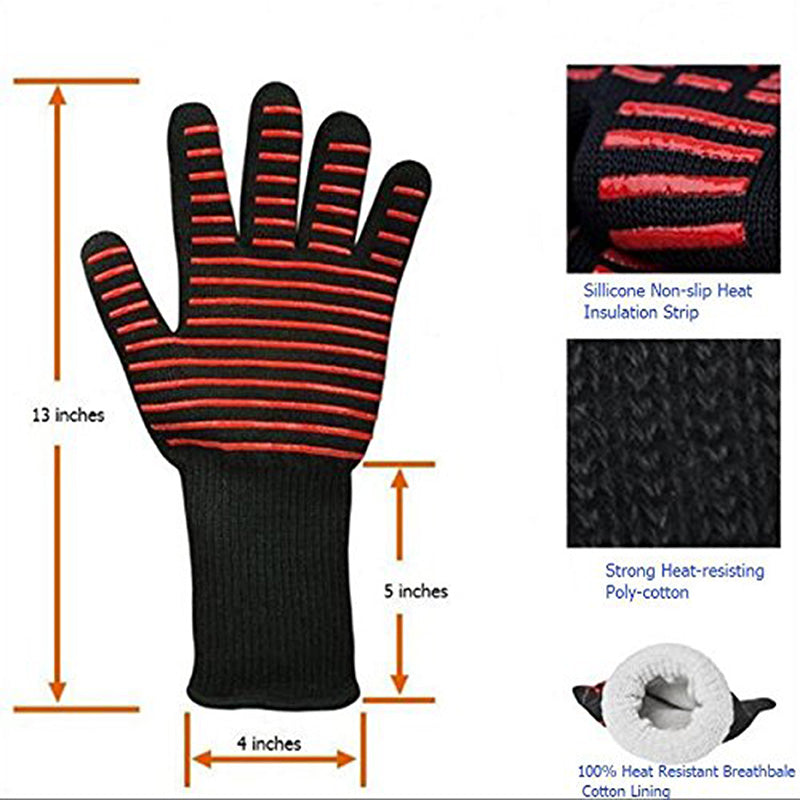 Gloves High Temperature Resistance Oven Fireproof Barbecue Heat Insulation  Glove